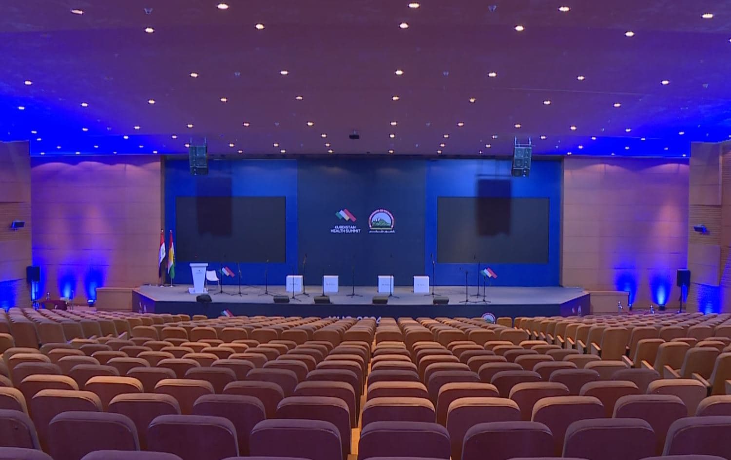 The University of Sulaimani prepares to host Kurdistan Health Summit on May 2, 2024. Photo: Rudaw/screengrab