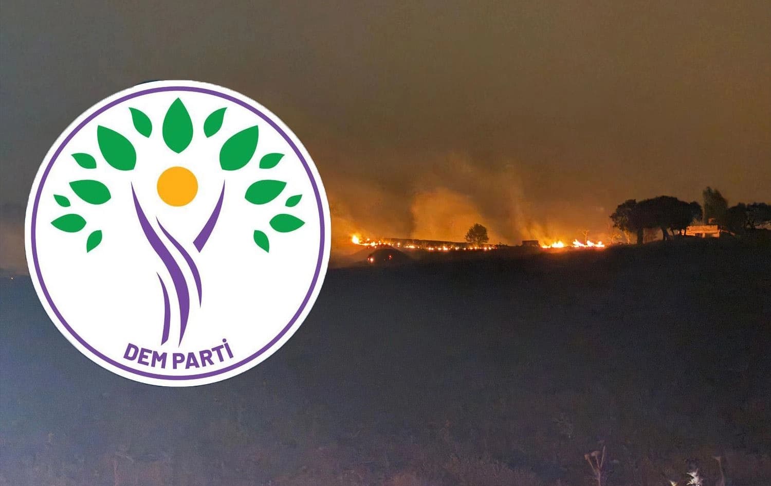 DEM Partiyê derbarê şewatê axuyaniyek belav kir / Wêne: Rûdaw Grafîk