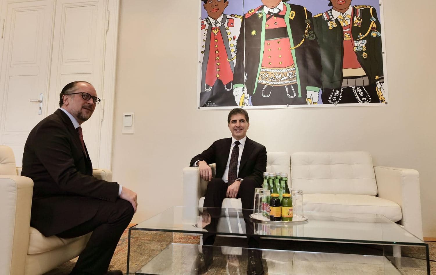Alexander Schallenberg û Nêçîrvan Barzanî \ Wêne: Rûdaw