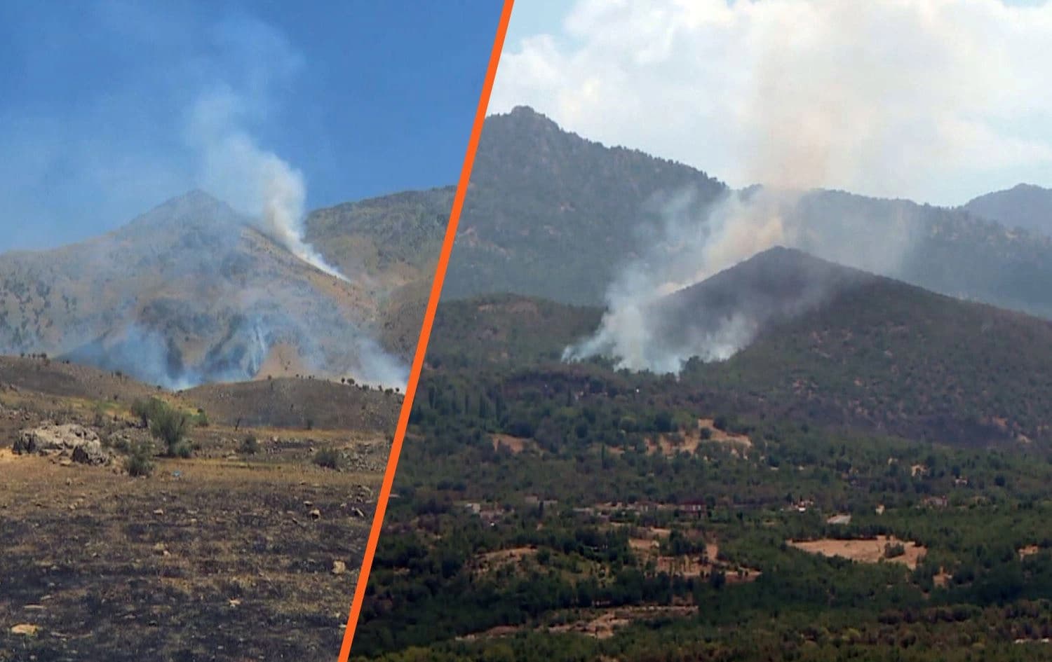 Duhok'ta TSK bombardımanları sonrası yangın çıktı - Rûdaw