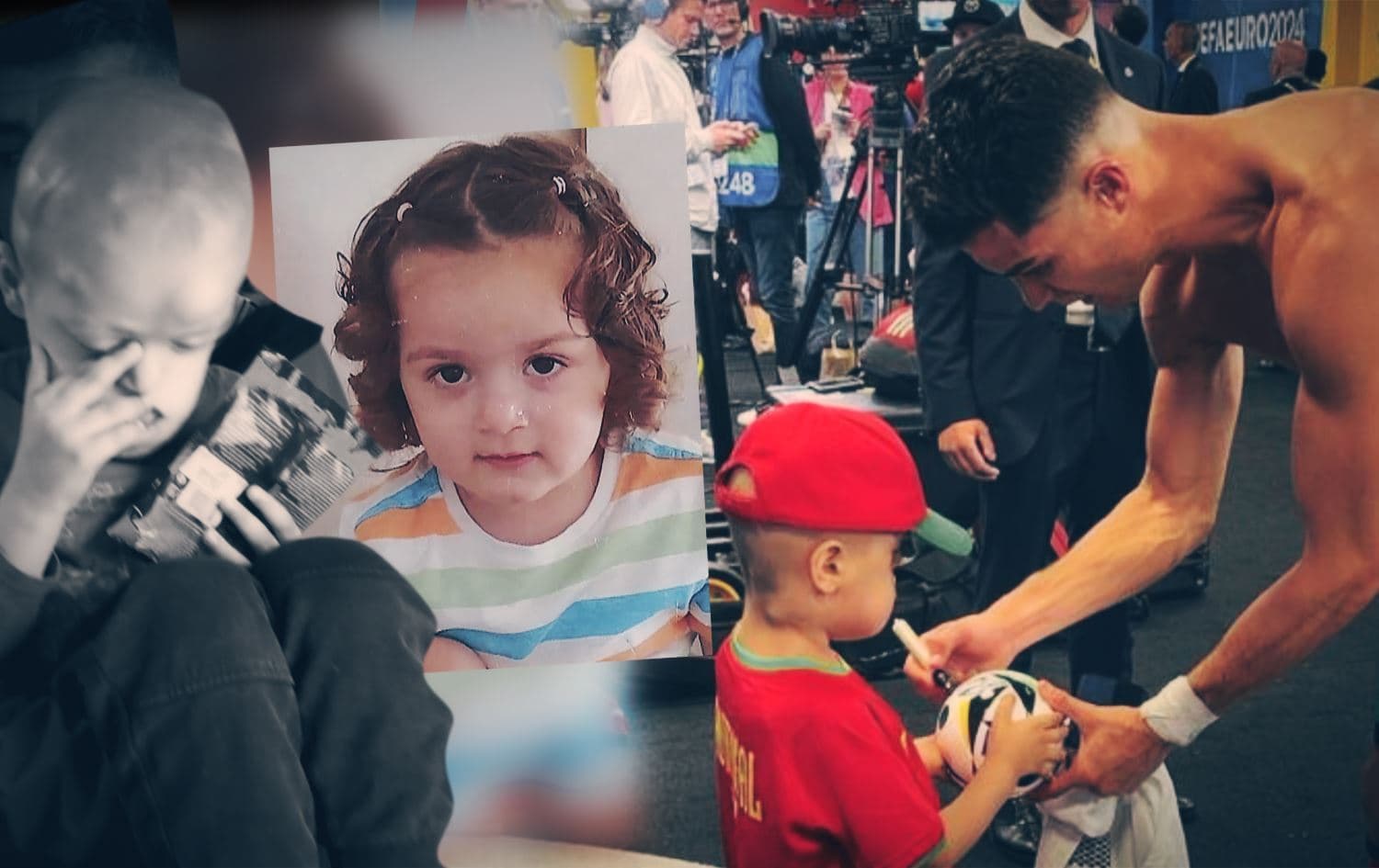 Hozan Yousef, a kid from Rojava with kidney cancer, who met Cristiano Ronaldo during the 2024 Euros, died after three years of battling the disease. Photos: Submitted