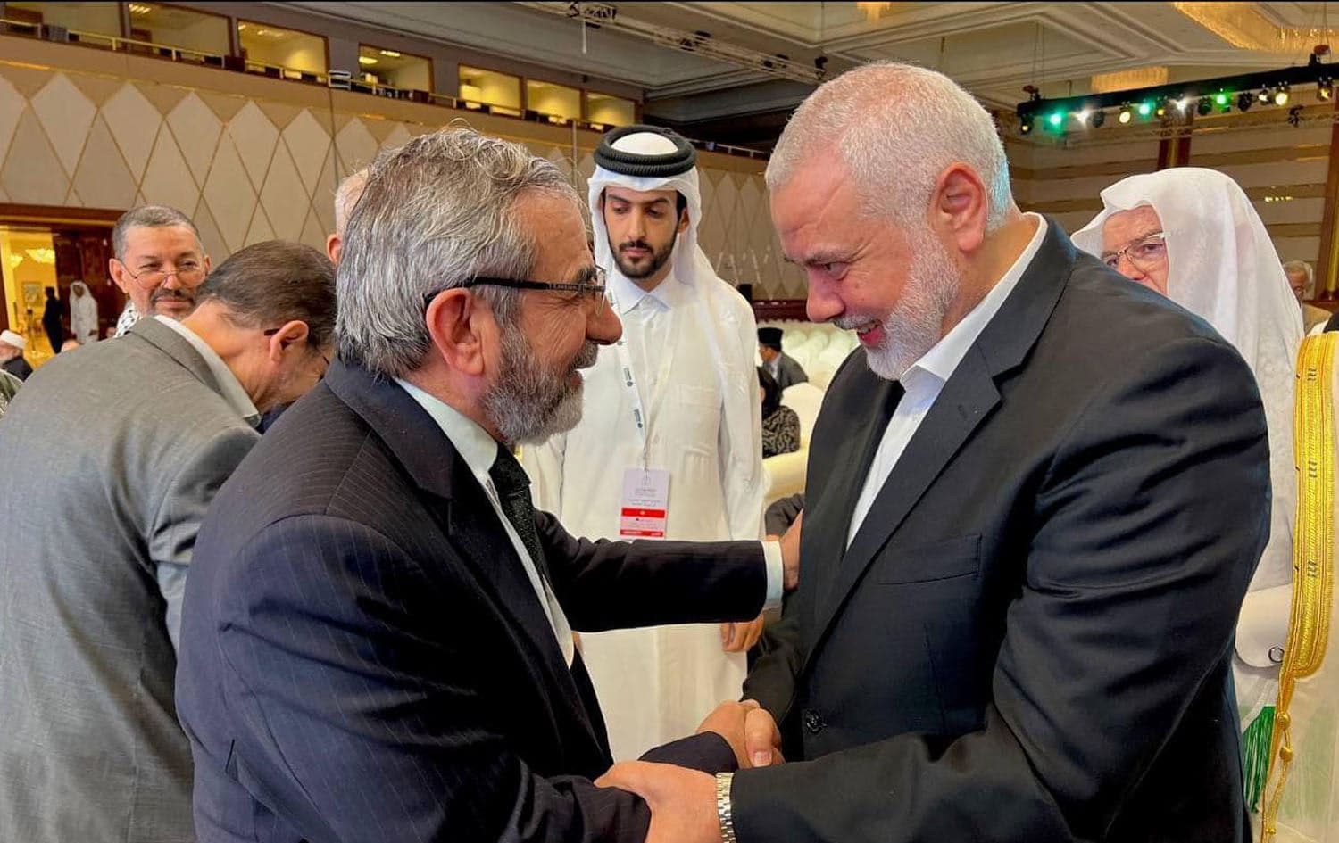 Kürdistan İslami Birlik (Yekgirtu) Partisi Genel Sekreteri Selahaddin Bahaeddin ve İsmail Heniyye