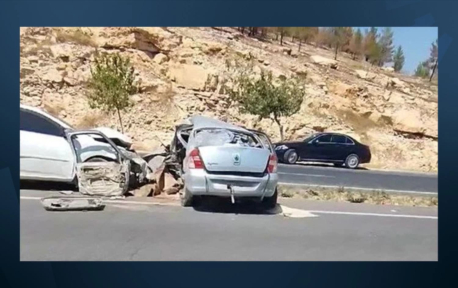 Li Rihayê 2 otomobîl li hev qelibîn/Wêne: DHA