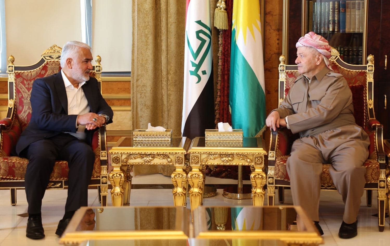 Foto: Başkan Barzani ile Yapıcıoğlu'nun görüşmesinden kare/ Başkan Barzani'n Ofisi