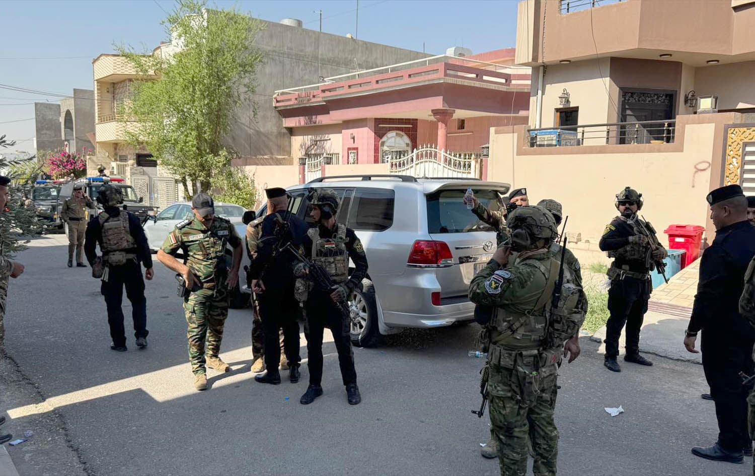هێزە ئەمنییەکان لە شوێنی رووداوەکەی کەرکووک، وێنە: رووداو