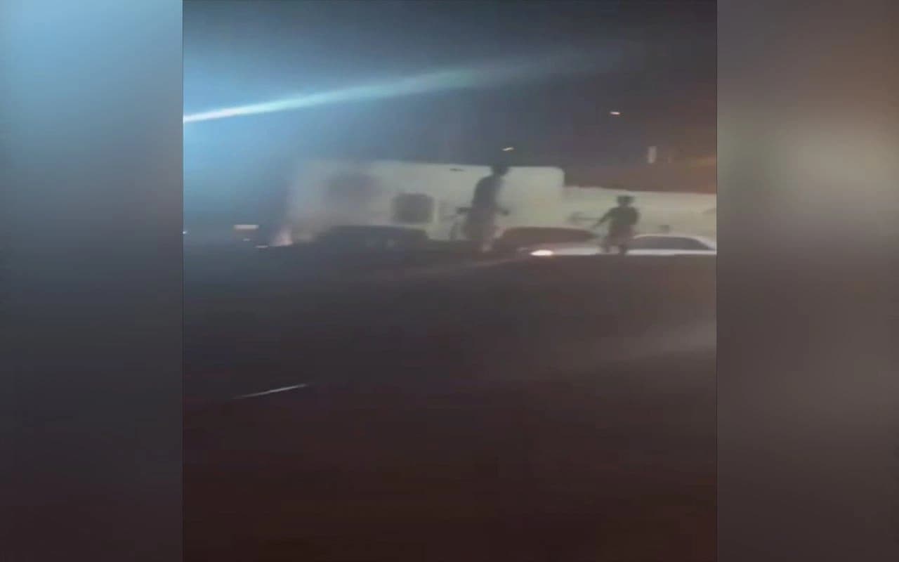 وێنەی رووداوەکە. وێنەکە لە ڤیدیۆ وەرگیراوە