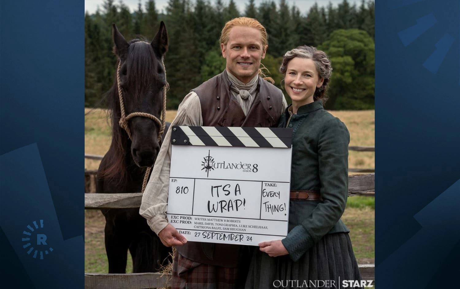 وێنەگرتنی دوایین دیمەنی وەرزی هەشتەمی زنجیرەی "Outlander"