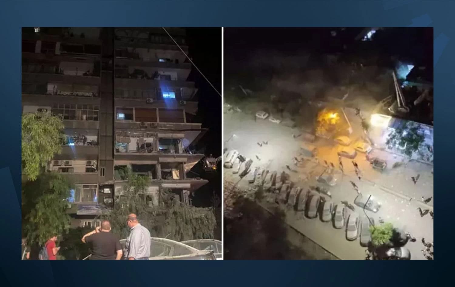 Foto: Şam vurulan bina / Ajanslar