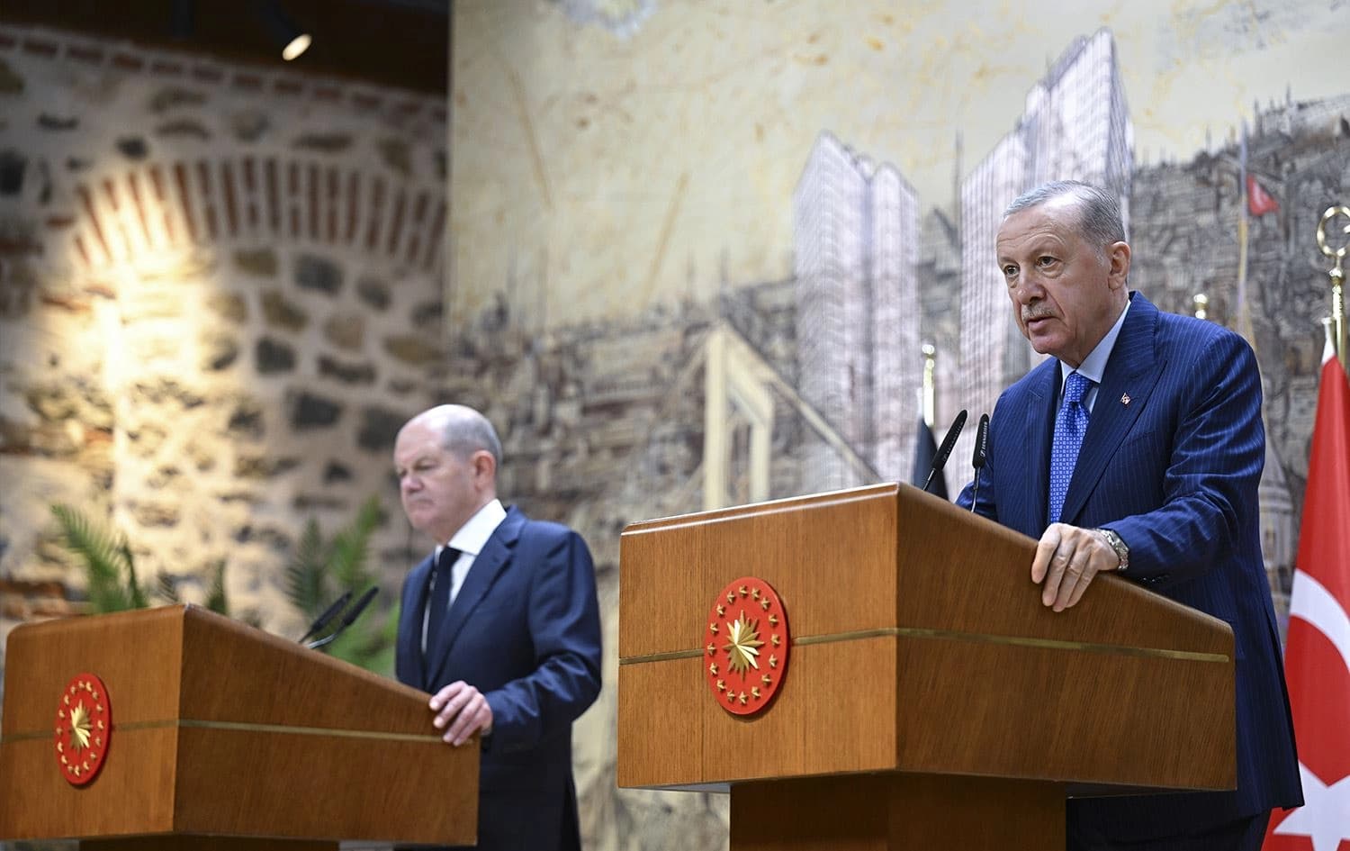 Olaf Scholz û Recep Tayyîp Erdogan\ Wêne: AA