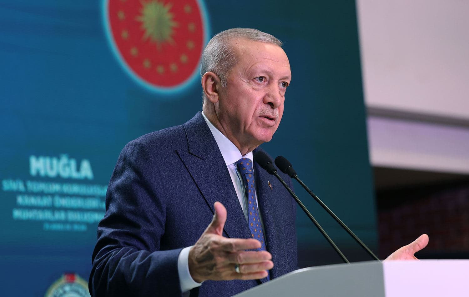 Erdogan li Muglayê axivî / Wêne: AA