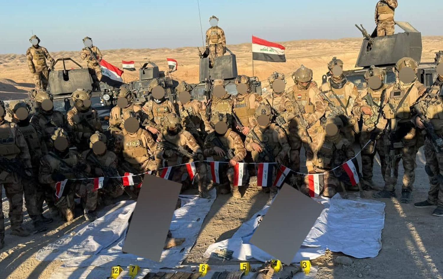 Li ser Çiyayê Hemrînê termên 6 çekdarên DAIŞê hatin dîtin / Wêne: Rûdaw Grafîk