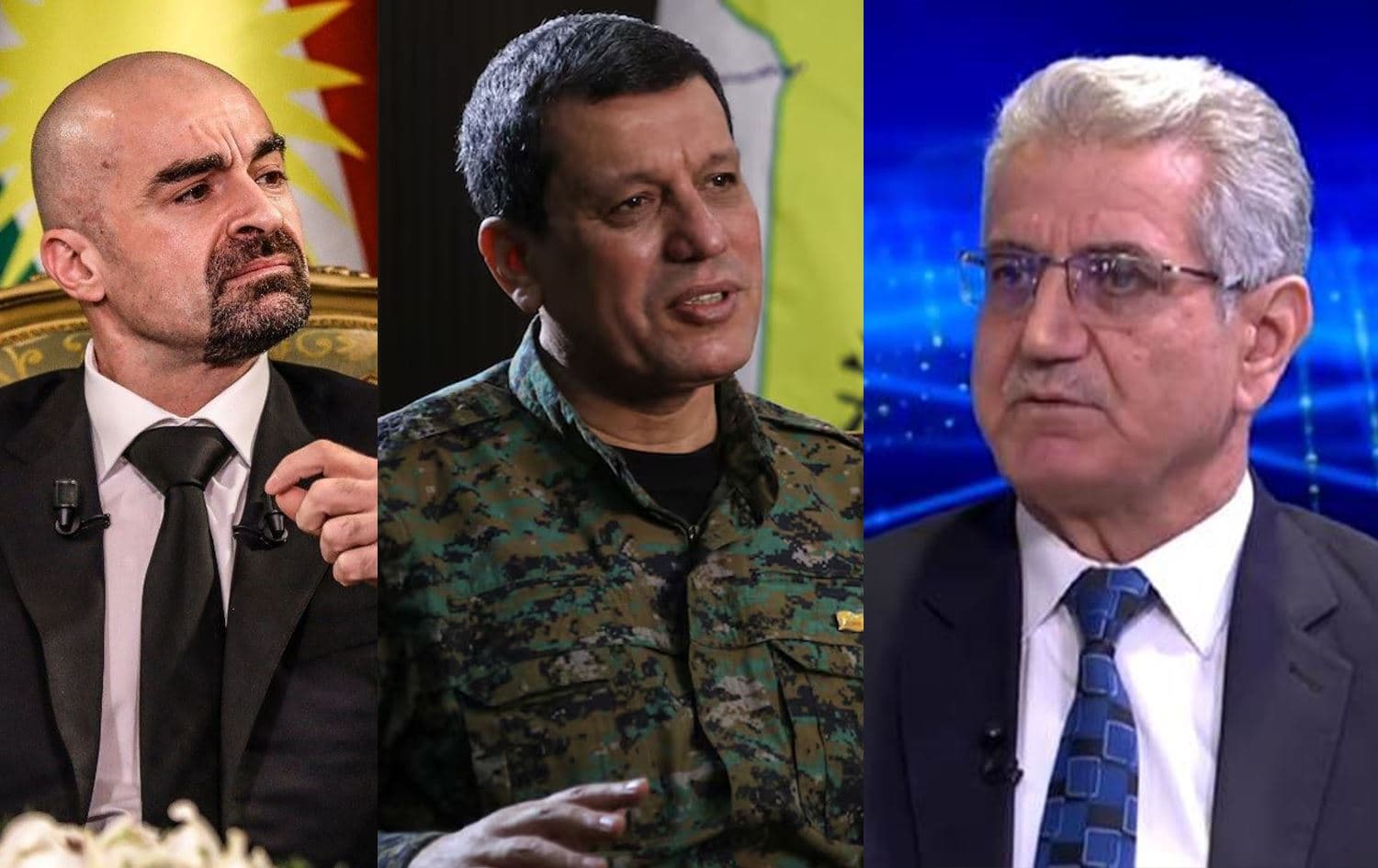 Bafil Talebanî, Mezlûm Ebdî û Mihemed Îsmaîl / Wêne: Rûdaw Grafîk