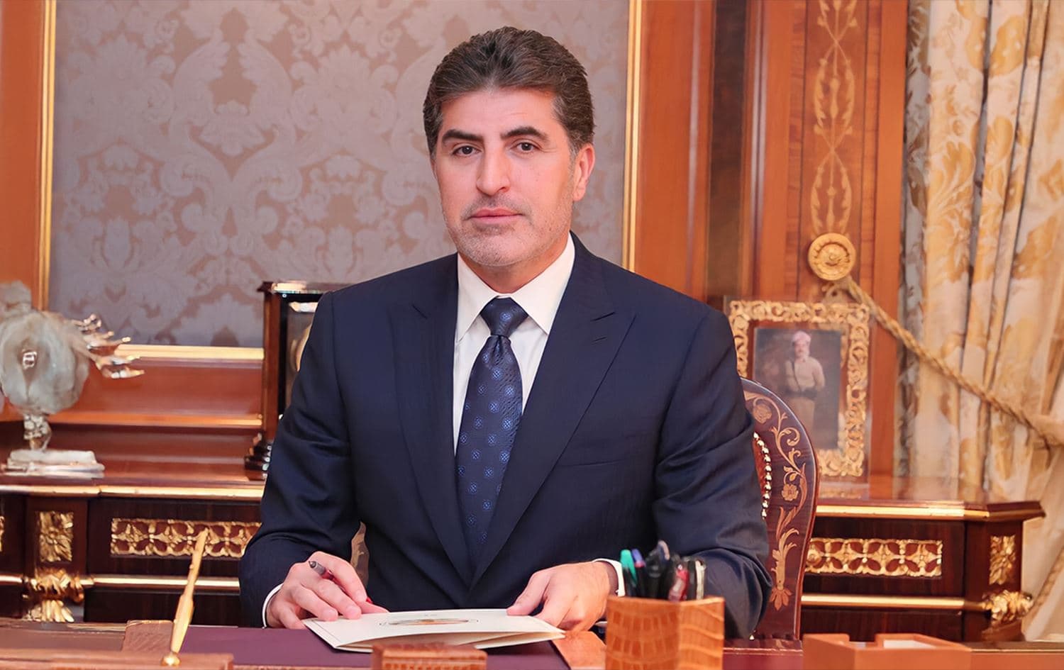 Serokê Herêma Kurdistanê Nêçîrvan Barzanî\ Wêne: Rûdaw Grafîk
