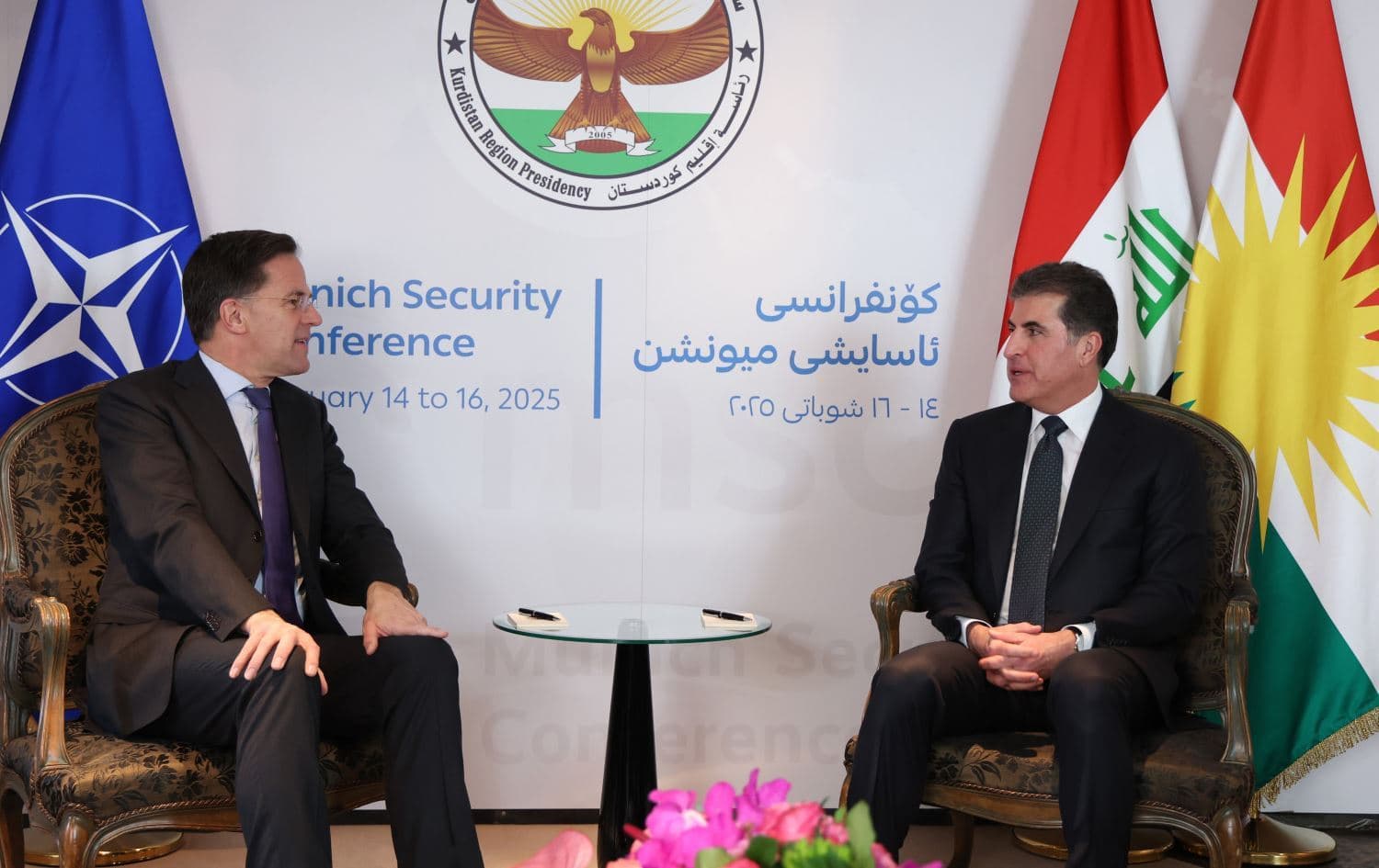 Nêçîrvan Barzanî û Mark Rutte\ Wêne: Serokatiya Herêma Kurdistanê