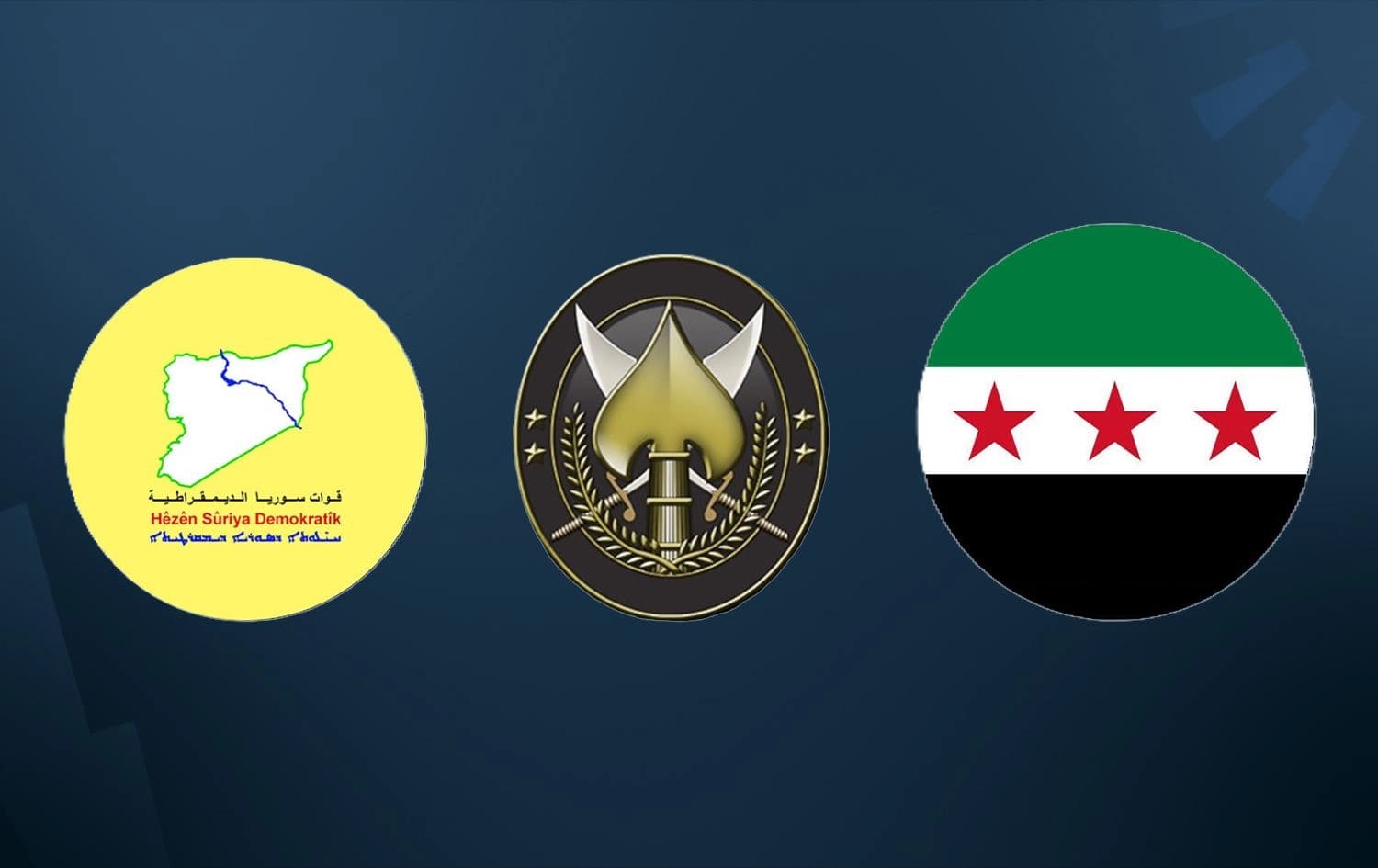 Alên HSD, Koalîsyon û Hikûmeta Sûriyeyê /Wêne: Rûdaw Grafîk