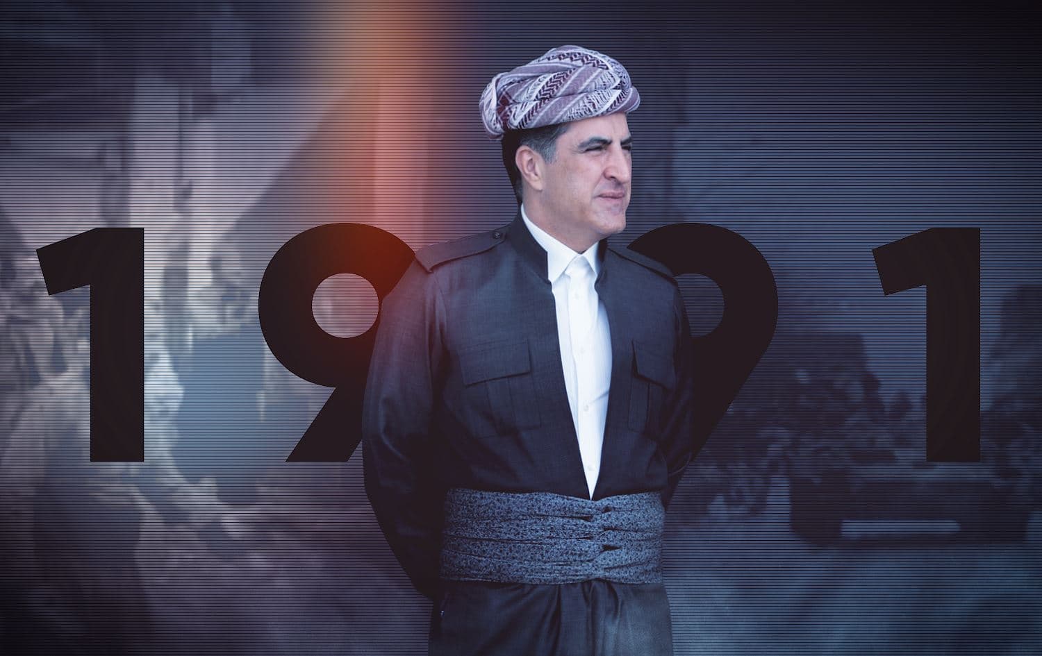 Serokê Herêma Kurdistanê Nêçîrvan Barzanî / Wêne: Rûdaw Grafîk