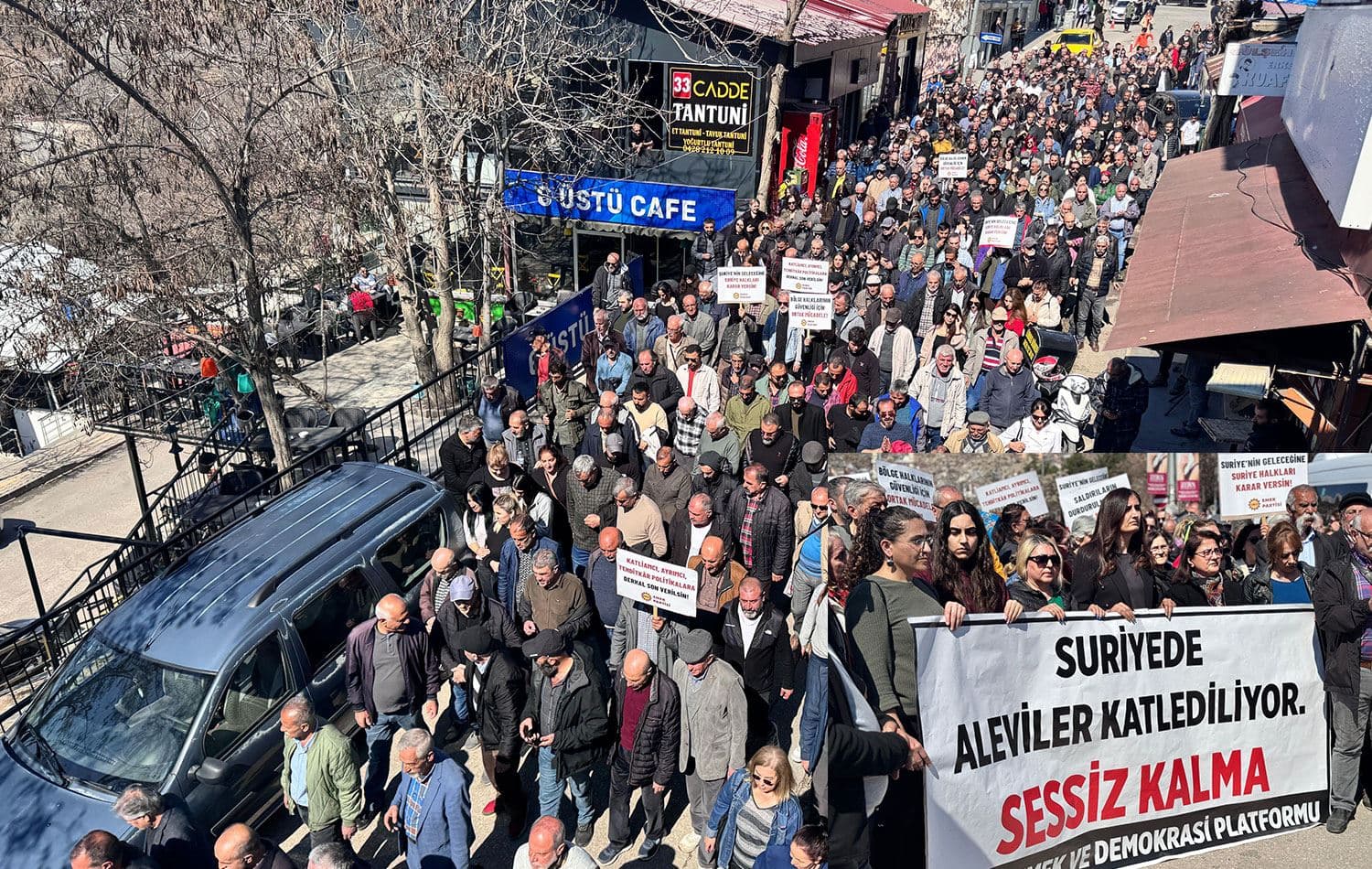 Suriye'deki Alevi katliamı Dersim'de protesto edildi. / Foto: Ali Haydar Gözlü