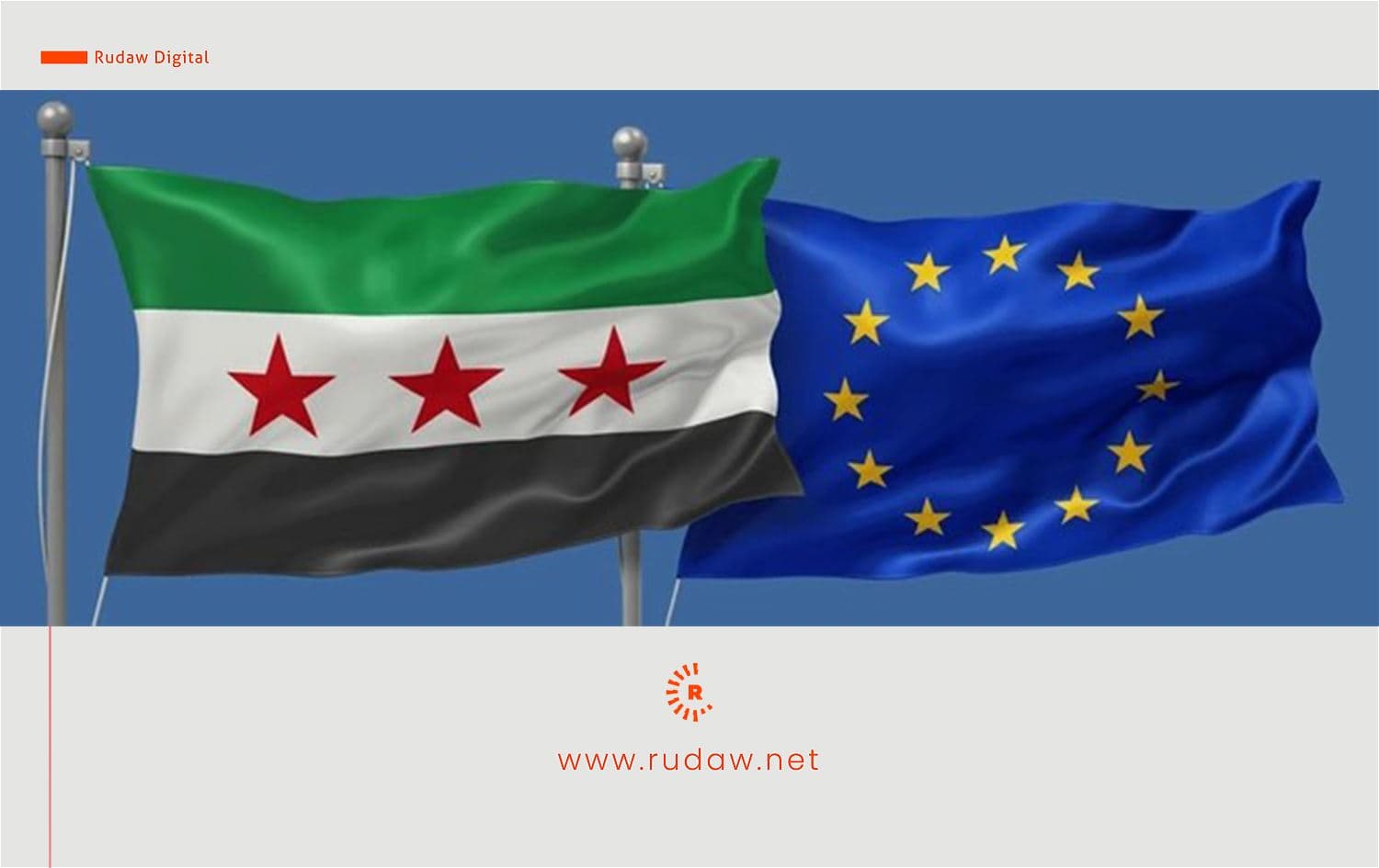 ئاڵای یەکێتیی ئەورووپا و سووریا.
