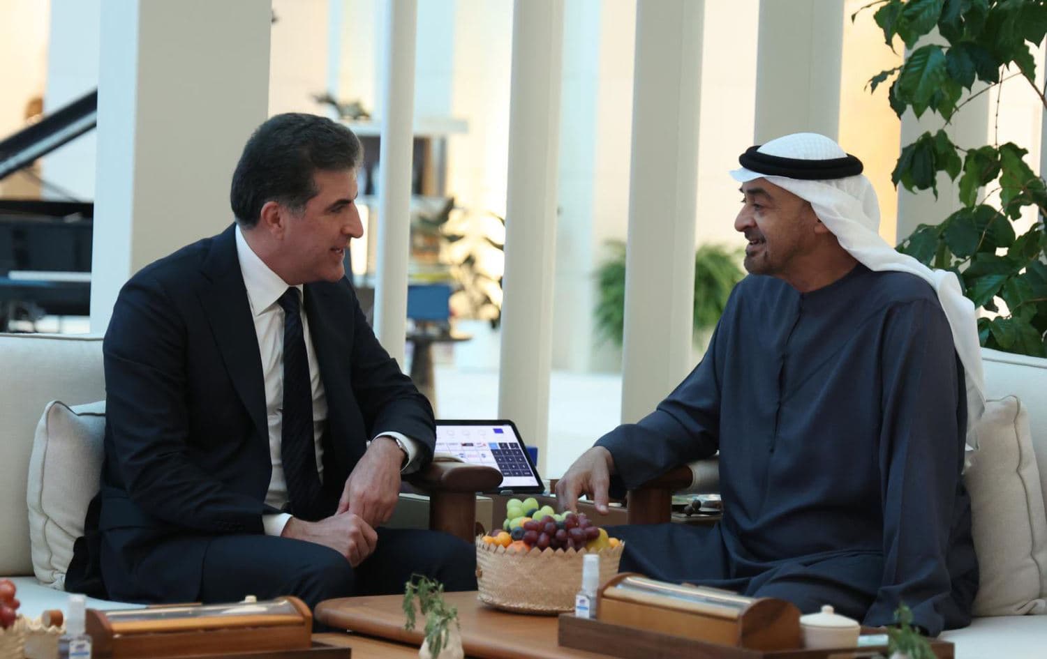 Hevdîtian Nêçîrvan Barzanî û Şêx Mihemed bin Zayed El Nehyan / Wêne: Serokatiya Herêma Krudistanê