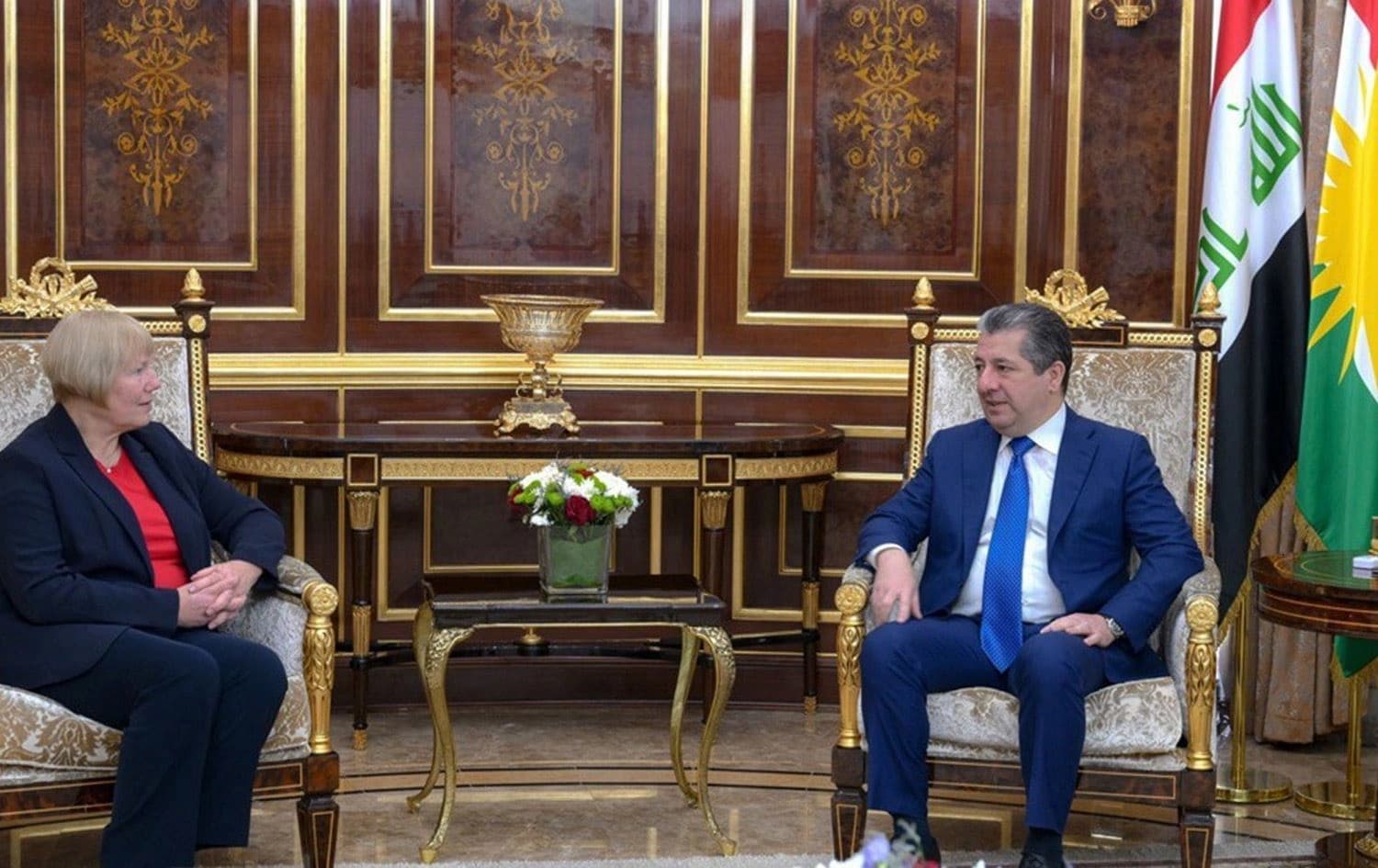 Christiane Hohmann û Mesrûr Barzanî / Wêne: Hikûmeta Herêma Kurdistanê