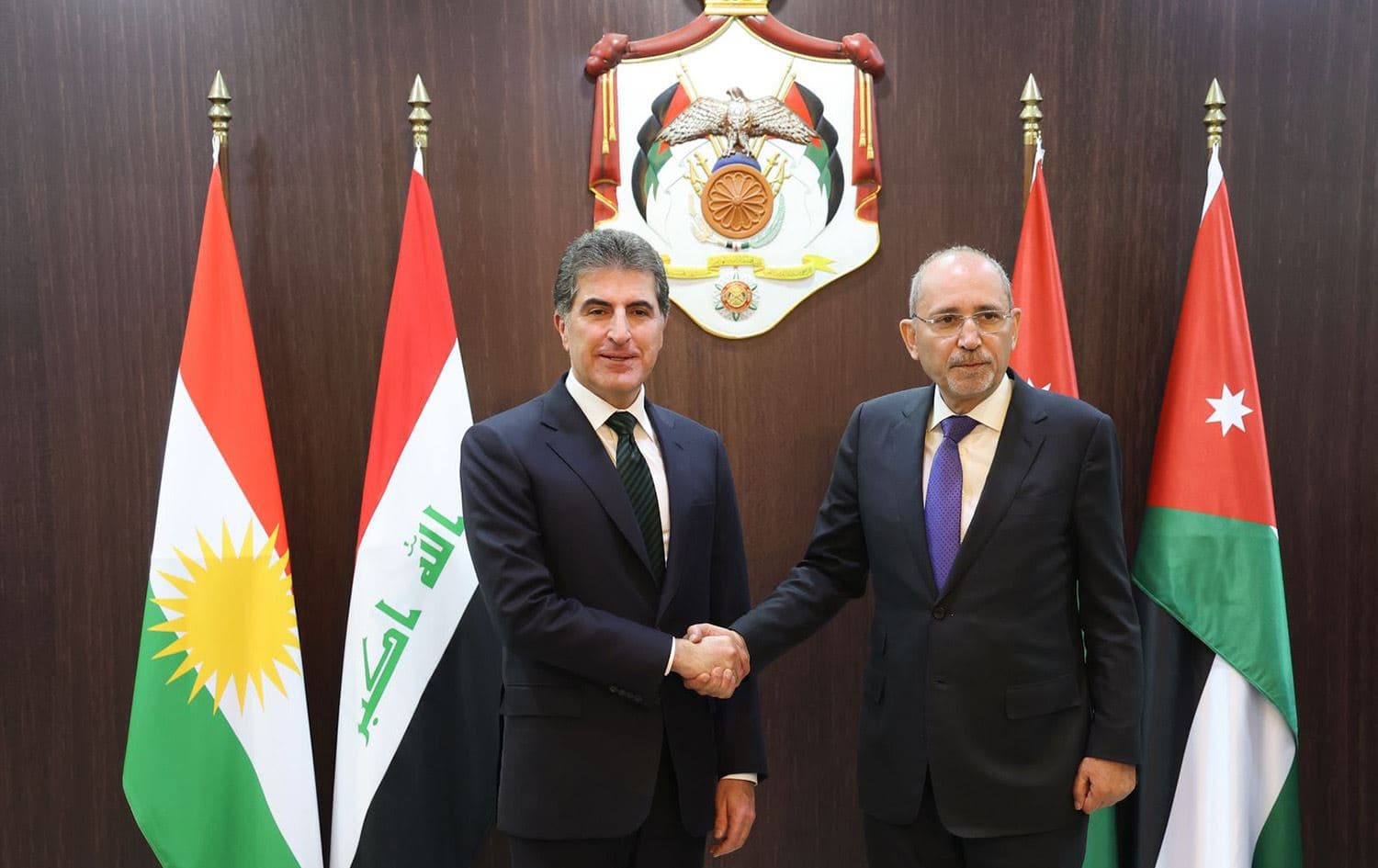 Foto: Başkan Neçirvan Barzani ve Ürdün Dışişleri Bakanı Safadi