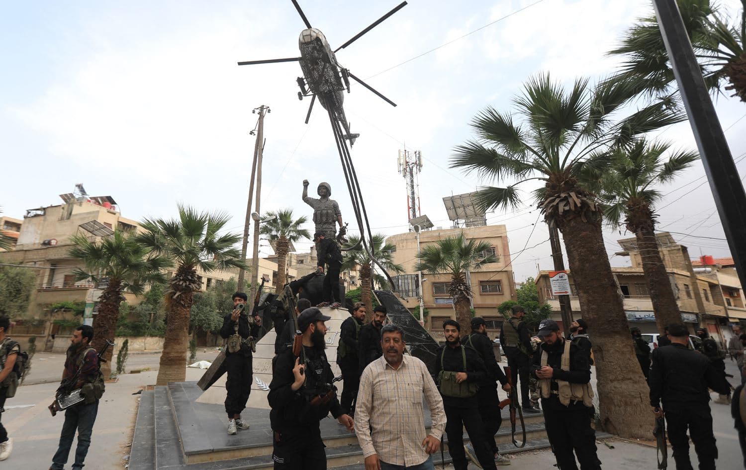 ژمارەیەک ئاسایشی سووریا لە نزیک دیمەشق جێگیر کراون. وێنە: AFP