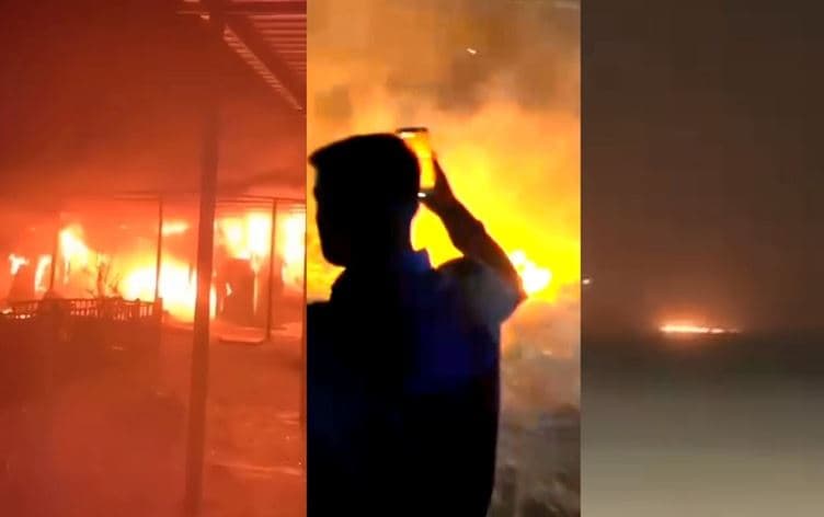 Zaho'ya düşen bomba yüklü drone yangına neden oldu