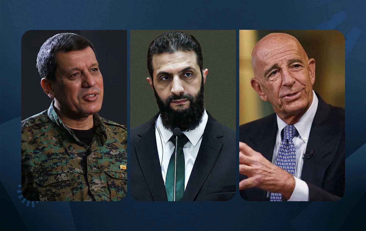 Mezlûm Ebdî, Ehmed Şer û Tom Barrack / Wêne: Rûdaw Grafîk
