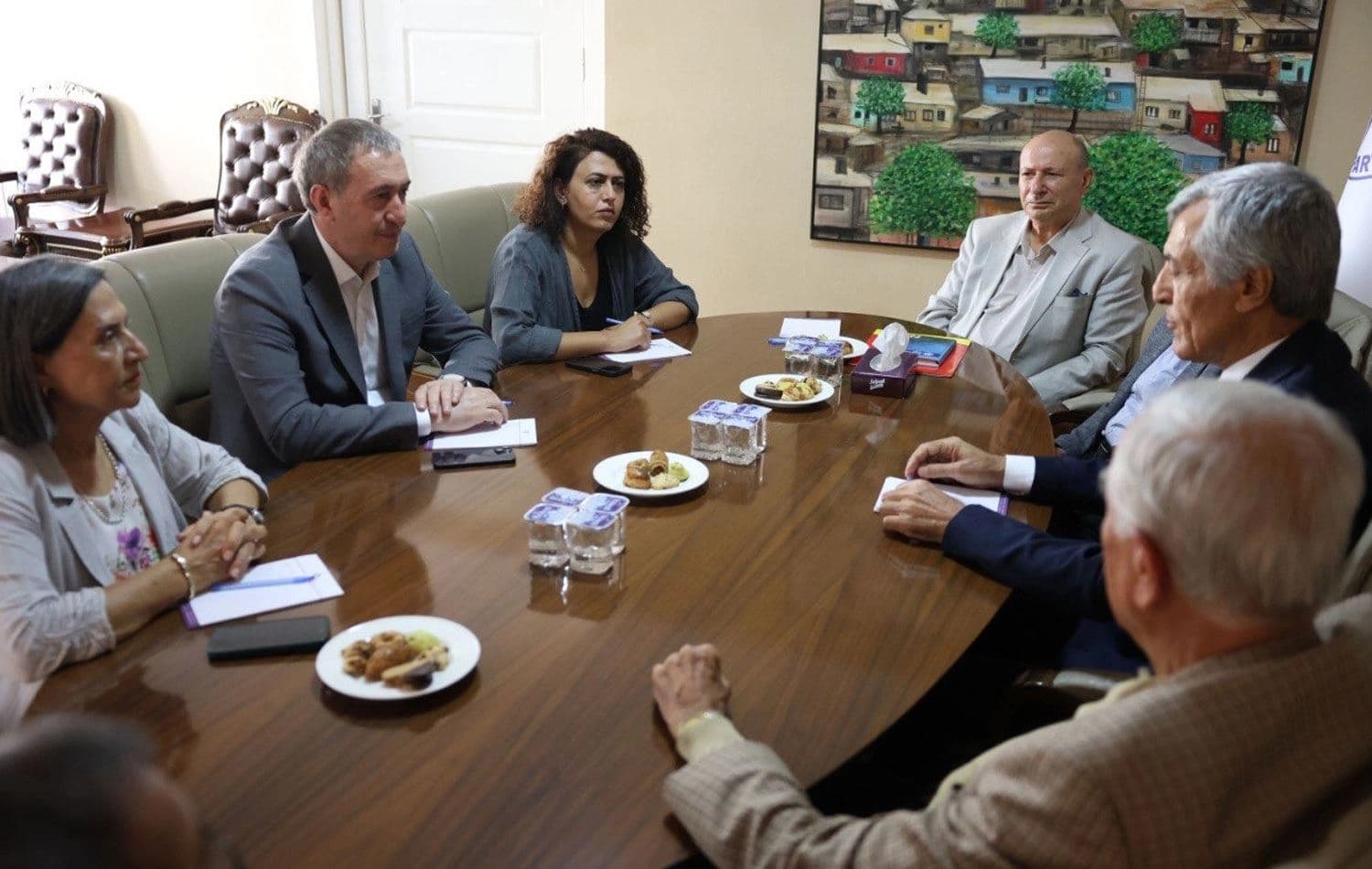 PSK heyeti DEM Parti’yi ziyaret etti. / Foto: PSK Basın