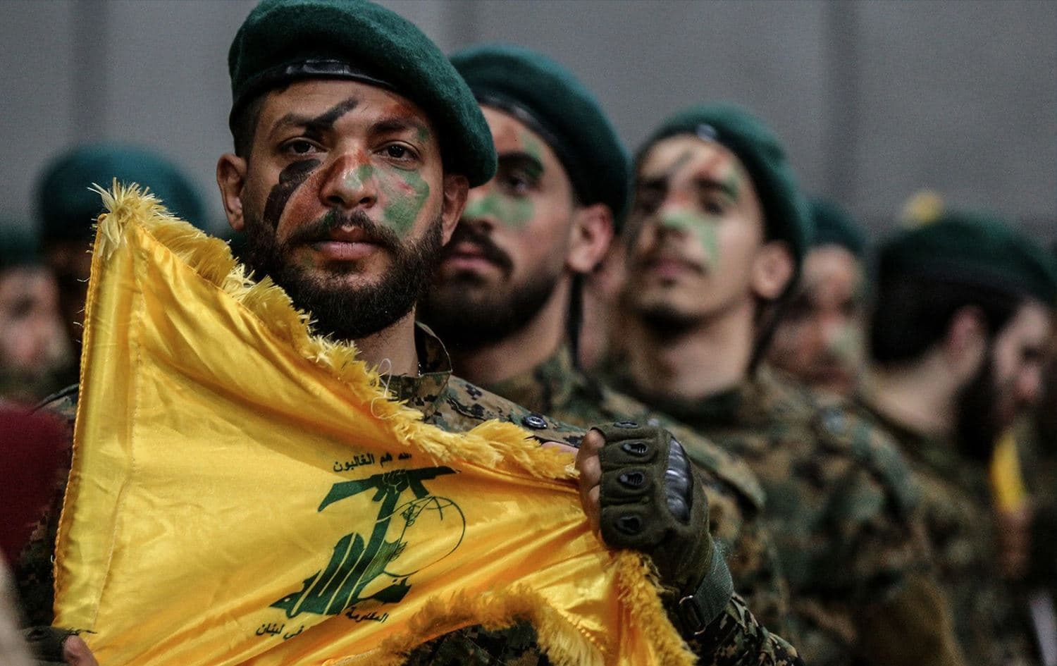 ژمارەیەک چەکداری حیزبوڵڵای لوبنان. وێنە: Getty Images