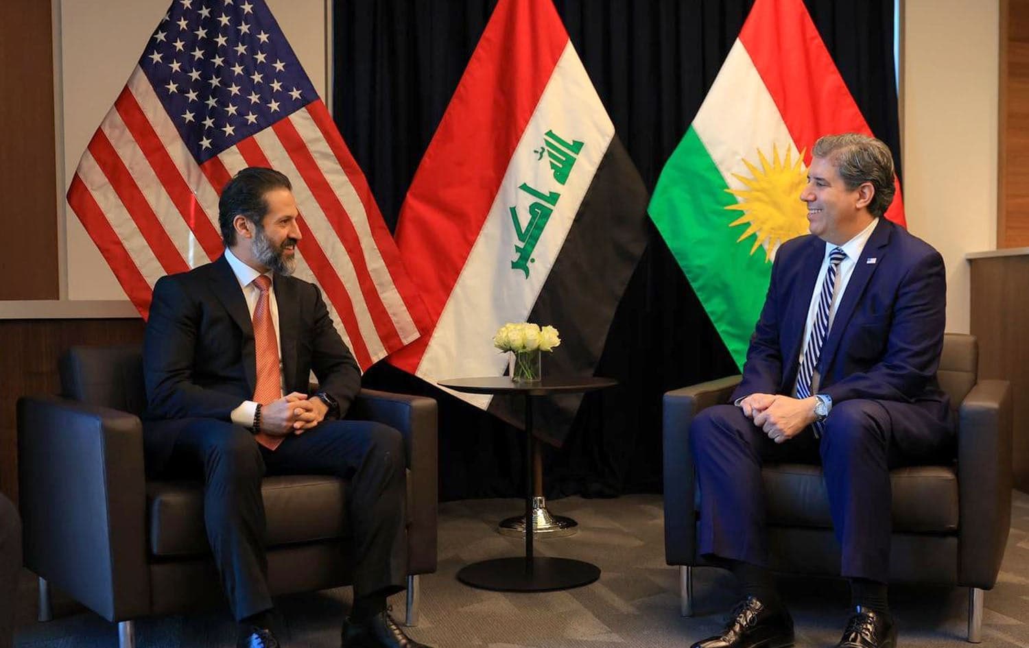 قوباد تاڵەبانی، جێگری سەرۆکوەزیرانی هەرێمی کوردستان و مایکڵ ریگاس، جێگری وەزیری دەرەوەی ئەمریکا