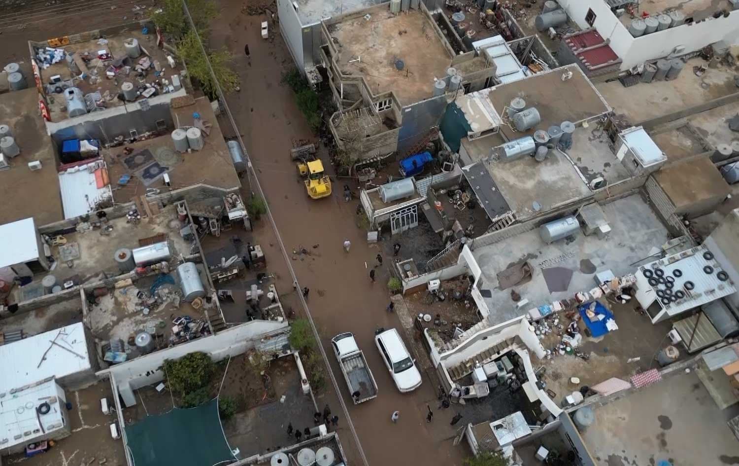 Çemçemal'de yaşanan selden kare