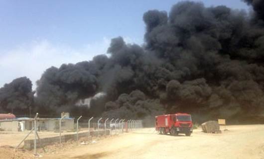 Erbil’de rafineri yanıyor