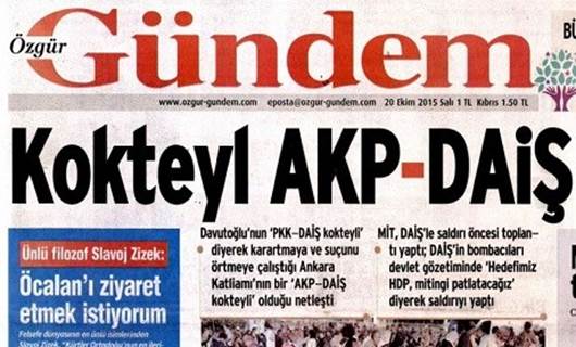 Rojnameyên Tirkiyê – Berî teqîna Anqara, MÎT bi DAIŞê re rûniştibû!