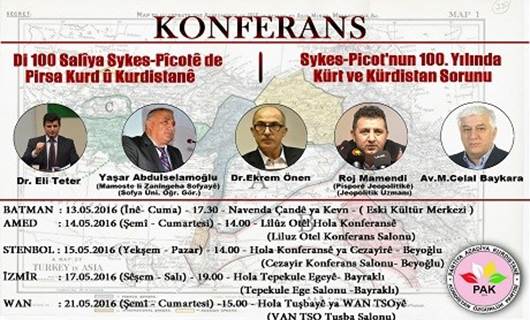 Li Stenbol, Izmîr û 3 bajarên Kurdan konfransa Kurdistanê û Sykes-Picottê