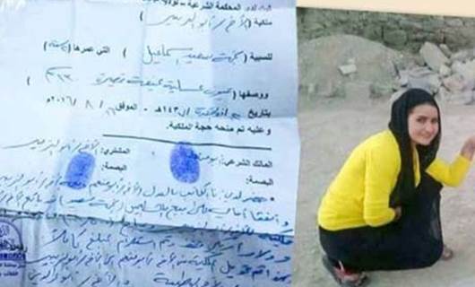IŞİD belgesi: Ezidi Kürt kızı mahkemede satılmış