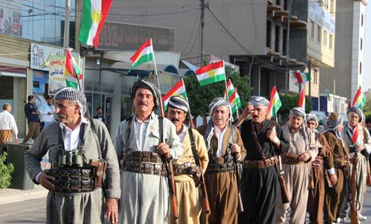 Erbil'de coşkulu referandum yürüyüşü