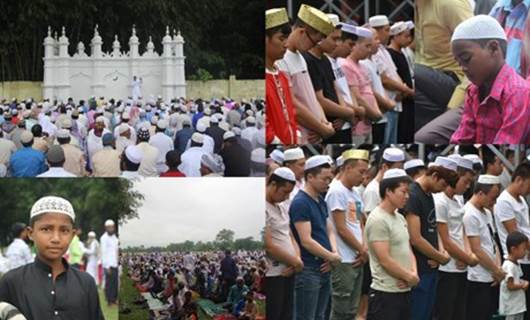 Çin'de, Tayland'da, Nepal'de Kurban Bayramı namazı için camiler doldu