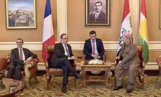 Kürt dostu Hollande’ı Başkan Barzani uğurladı
