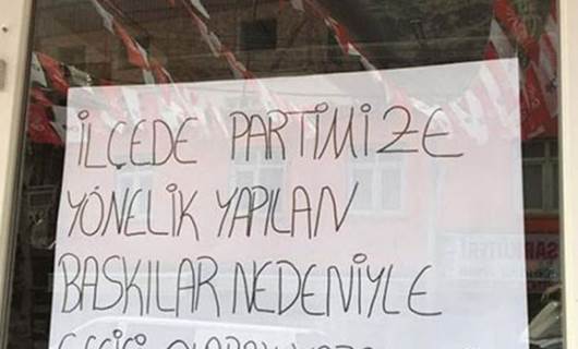 CHP Uludere İlçe Örgütü: Baskılar nedeniyle kapalıyız