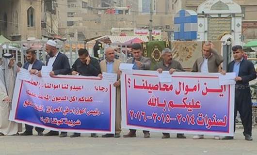 Kürdistanlı çiftçiler Bağdat'ta protesto gösterisi düzenledi