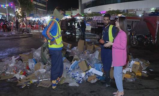 خاشاکی دووکاندارانی سلێمانی بارگرانیی بۆ کارمەندانی ژینگەپارێز دروستکردووە