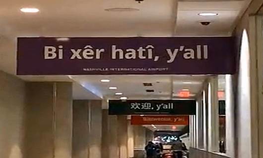 ABD’deki havaalanına Kürtçe tabela asıldı