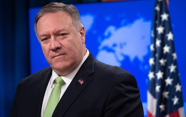 In this file photo taken on December 11, 2019 US Secretary of State Mike Pompeo holds a press conference at the State Department in Washington, DC. Photo: AFP / Saul Loeb