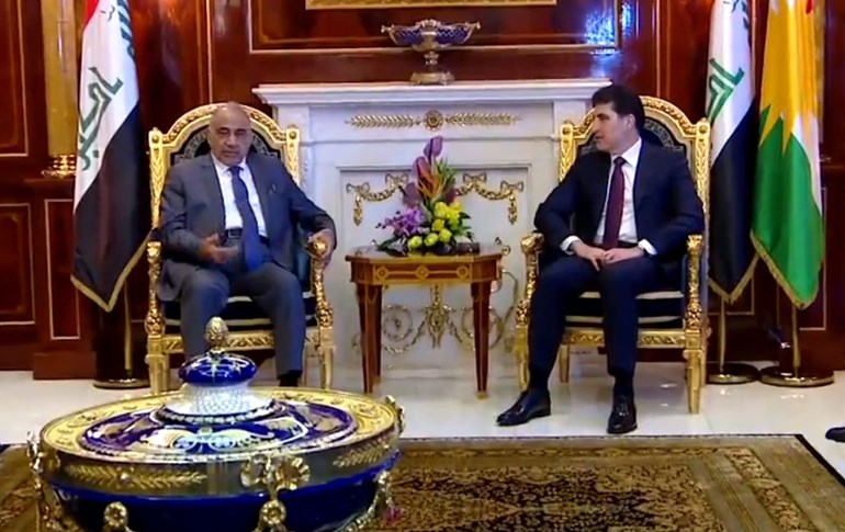 Başkan Neçirvan Barzani ile Irak Başbakanı Adil Abdulmehdi
