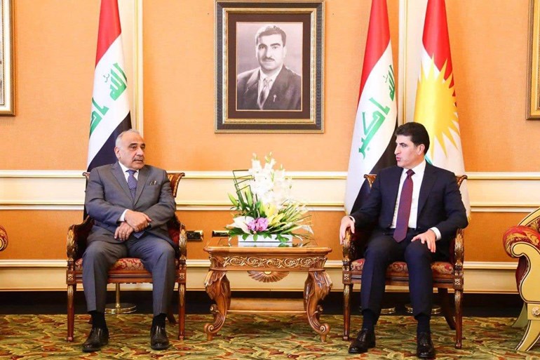 Başkan Neçirvan Barzani ile Irak Başbakanı Abdulmehdi