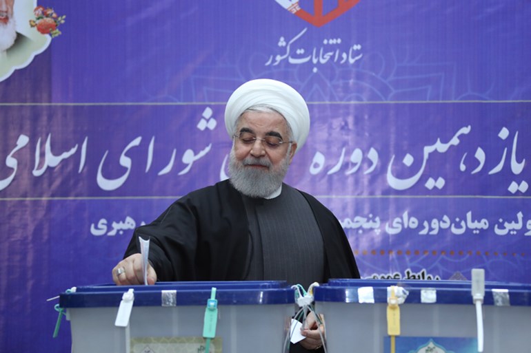 Serokomarê Îranê, Hesen Ruhanî di dema dengdanê de.