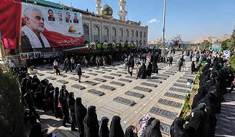 Mezargeha Qasim Sulêymanî li Kirmanê. Wêne: Fars News