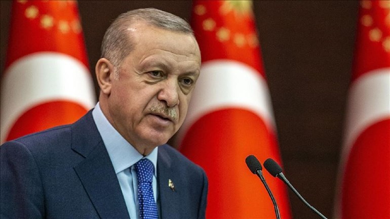 Turkish President Recep Tayyip Erdogan in Ankara on March 18, 2020. Photo: Anadolu Agency