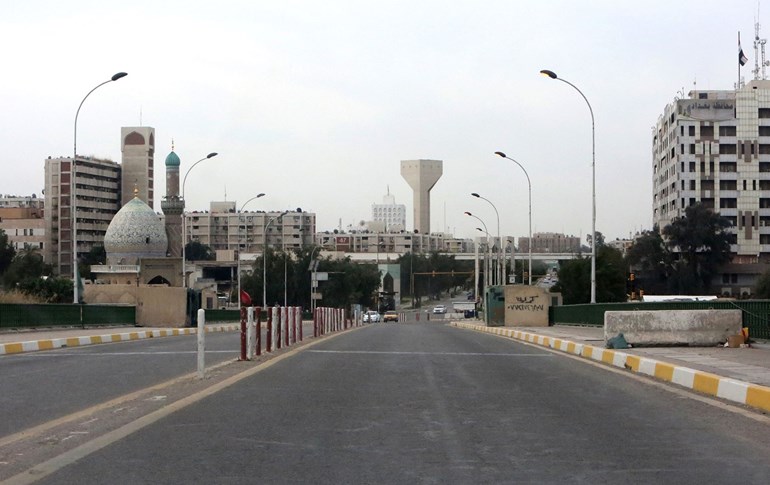 Central Baghdad lies deserted on April 3, 2020. Photo: Sabah Arar / AFP 